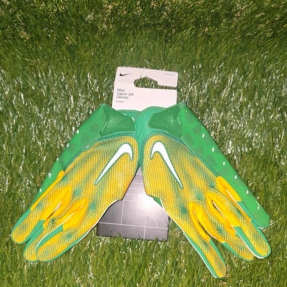 Nike Vapor Jet Player Issued Oregon Disney Football Gloves Size XL